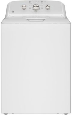 GE® 4.3 Cu. Ft. White Agitator Top Load Washer with Stainless Steel Drum, Cold Plus and Water Level Control