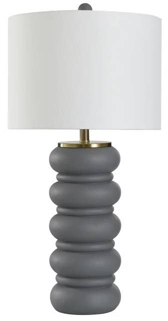 StyleCraft Frosted Charcoal Table Lamp-0