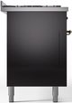 Ilve® Nostalgie II Series 60" Glossy Black Pro Style Dual Fuel Range-3