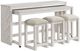 Elements International Eleanor 5-Piece White Nesting Bar Table Set-0