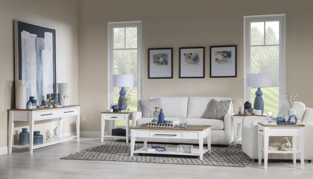 Legacy Classic Jasper Toasted Coconut Chairside Table with Natural White Base-1
