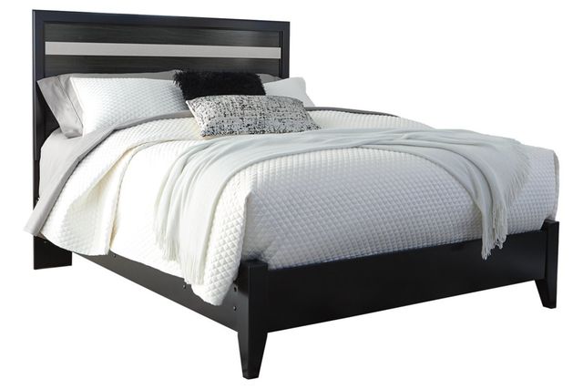 Signature Design by Ashley® Starberry 4-Piece Black Queen Panel Bed Set-1