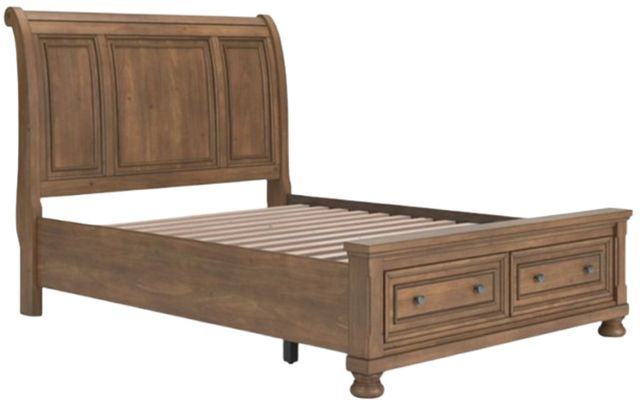 Signature Design by Ashley® Feddinger Medium Brown Queen Storage Sleigh Bed-1