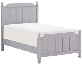 Mazin Furniture Wellsummer Gray Twin Youth Bed-1
