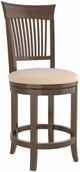 Canadel® Canadel Cognac Washed Upholstered Swivel Stool-0
