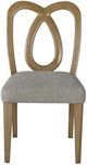 Bernards Calia Brown/Gray Carved Back Dining Side Chair-2