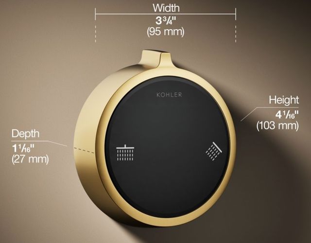 KOHLER® Anthem® Duo Vibrant Brushed Moderne Brass 2-Outlet Shower Digital Control-2