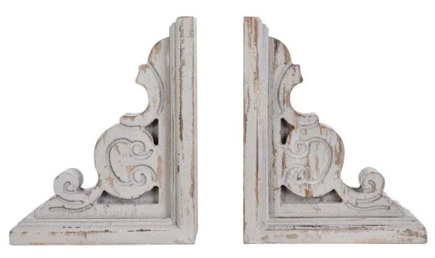 Stylecraft Tradition 2-Piece White Book Ends