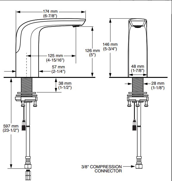 American Standard Selectronic® Polished Chrome NextGen Touchless Faucet, Base Model-1