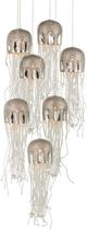 Currey & Company Medusa Nickel/Silver Round Multi-Drop Pendant Lighting-0
