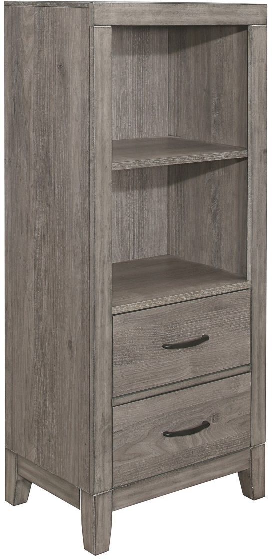 Homelegance® Woodrow Brownish Gray Pier/Tower Nightstand-0
