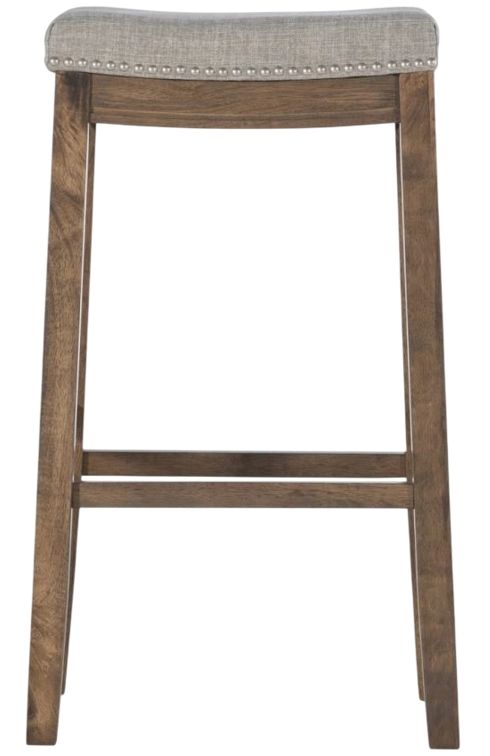 Linon Claridge Brown/Gray Bar Stool-3