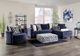 Furniture of America® Griswold Blue/White Zigzag Ottoman-1