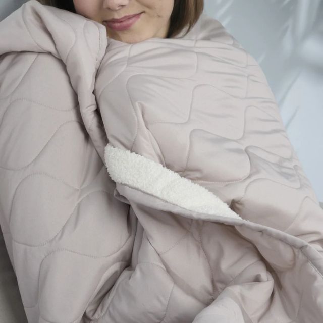 BEDGEAR® Sherpa Performance® Beige Throw Blanket-2