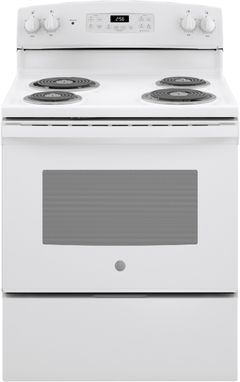 GE® 30" White Freestanding Electric Range