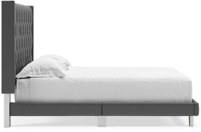 Signature Design by Ashley® Vintasso Metallic Gray Queen Upholstered Bed-2