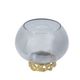 A & B Home Gold/Translucent Black Glass Lidded Jar -4
