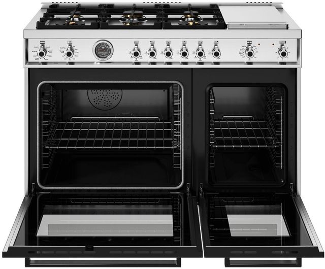 Bertazzoni Professional Series 48" Fingerprint Resistant Stainless Steel Pro Style Dual Fuel Range-1