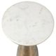Uttermost® Torin White Indoor-Outdoor Drink Table with Antique Brass Base-3