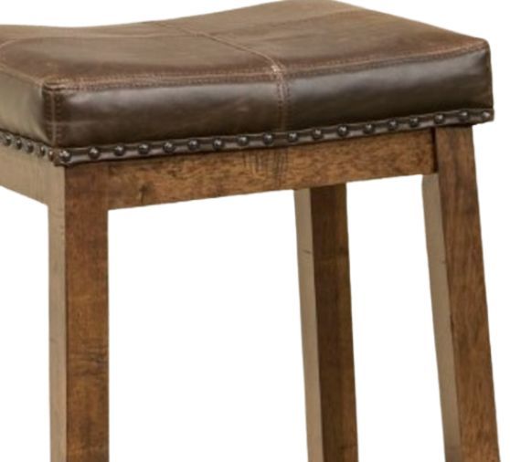 Intercon Taos Canyon Brown 24" Backless Barstool-2