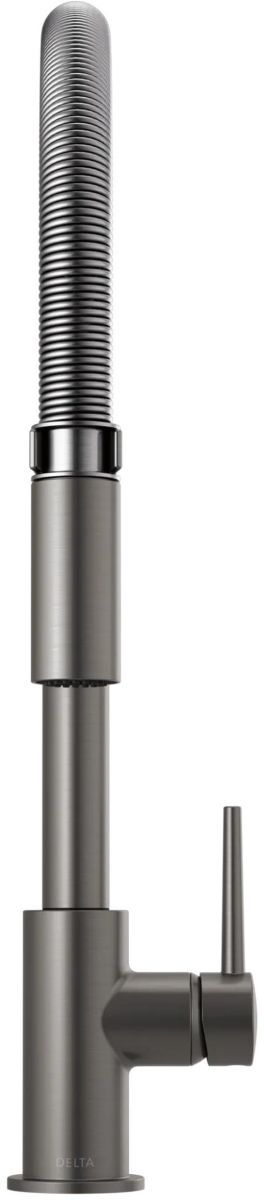 Delta Trinsic® Black Stainless Single-Handle Pull-Down Spring Kitchen Faucet-0