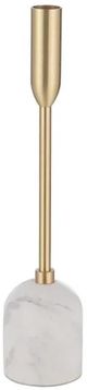 Renwil® Marchesa 3-Piece Brass/White Candle Holder Set-2