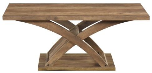 Mazin Furniture Higgins Rustic Oak Coffee Table-1