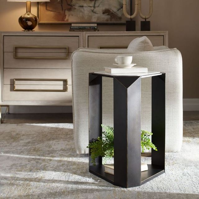 Uttermost® Keenan Dark Bronze Geometric Accent Table-2