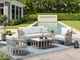 Intercon Alexa White Aluminum/Stone Seating Side Table-1