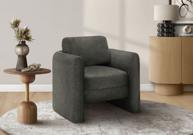 Monarch Specialties Inc. Dark Grey 32" Fully Upholstered Accent Chair-1