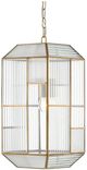 Currey & Company Bardolph Antique Brass/Clear Pendant Lighting-0