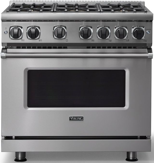 Viking® 7 Series 36" Stainless Steel Pro Style Liquid Propane Gas Range-0
