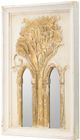A & B Home 2-Piece Washed White/Gold Wall Mirrors-2