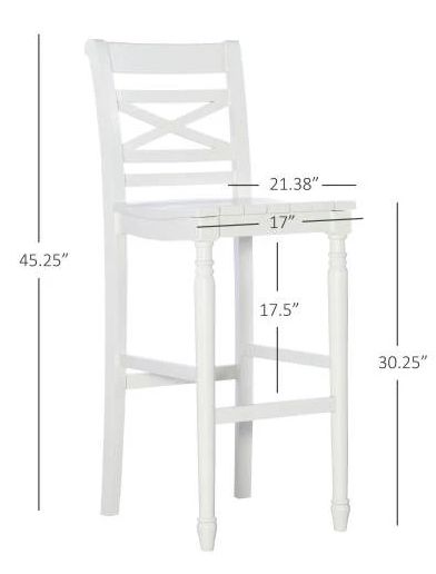 Powell® Sullivan White Bar Stool-2