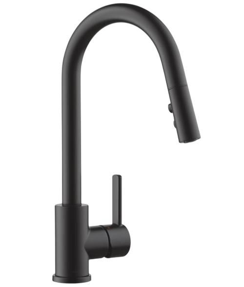 Peerless Precept® Matte Black Single Handle Pull-Down Kitchen Faucet-0