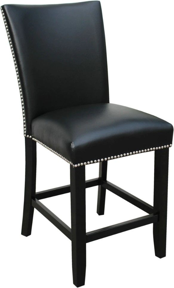 Steve Silver Co. Camila Black/Espresso Upholstered Counter Stool-0