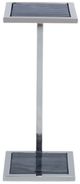 Century® Grand Tour Furniture Sadie Gray/White Spot Table with with Polished Nickel Base-1