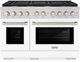 ZLINE Paramount 48" Stainless Steel Pro Style Dual Fuel Range with White Matte Door-0