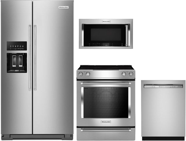 KitchenAid® 4 Piece Stainless Steel Kitchen Package-0