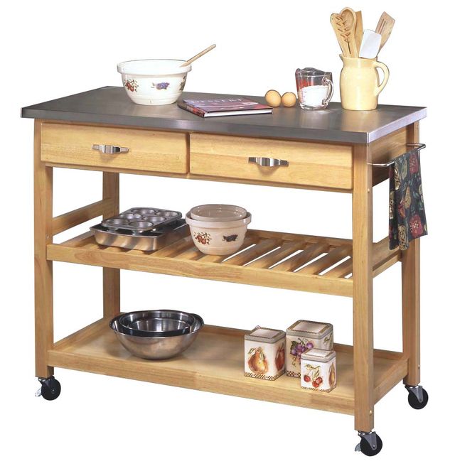 homestyles® General Line Brown Kitchen Cart-1