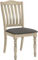 Monarch Specialties Inc. 2-Piece Antique Grey/Linen-Look Grey Side Chair Set-0