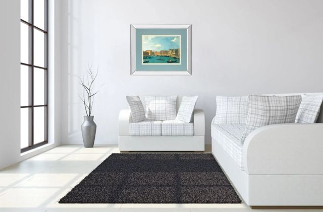 Classy Art View of the Canal of Santa Chiara by Antonia Canaletto Mirror Framed Wall Art-2
