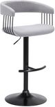Armen Living Calista Black/Light Gray Adjustable Height Stool-0