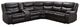 Mazin Furniture Darnell 3-Piece Cocoa Brown Modular Manual Reclining Sofa Sectional-0