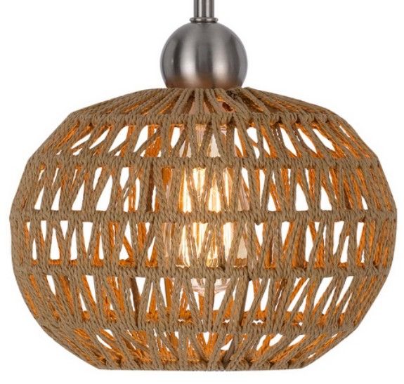 Cal® Lighting & Accessories Medan Burlap Pendant-3