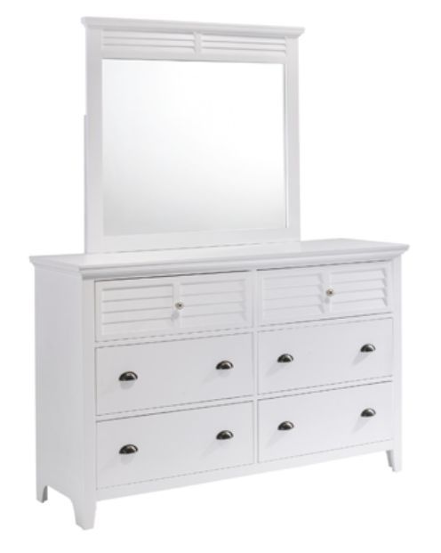 American Wholesale Furniture Cottage Bay 3-Piece White Queen Bedroom Set-2