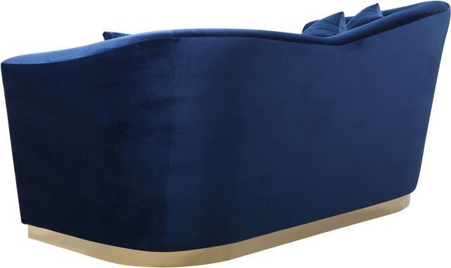 Meridian Furniture Arabella Navy Velvet Loveseat-1