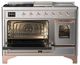 Ilve® Majestic III 48" Stainless Steel Pro Style Dual Fuel Liquid Propane Range with Triple Glass Door and Copper Trim-3