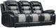 New Classic® Home Furnishings Nikko Black/Gray Manual Dual Reclining Sofa-0