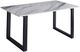 Mazin Furniture Leander White Sintered Stone Top Dining Table with Black Metal Legs-0